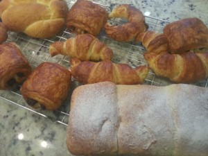 Baked croissants